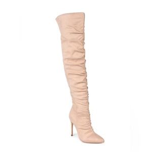 Journee Collection - Fantasia Wide Calf Stiletto Boot (Nude)